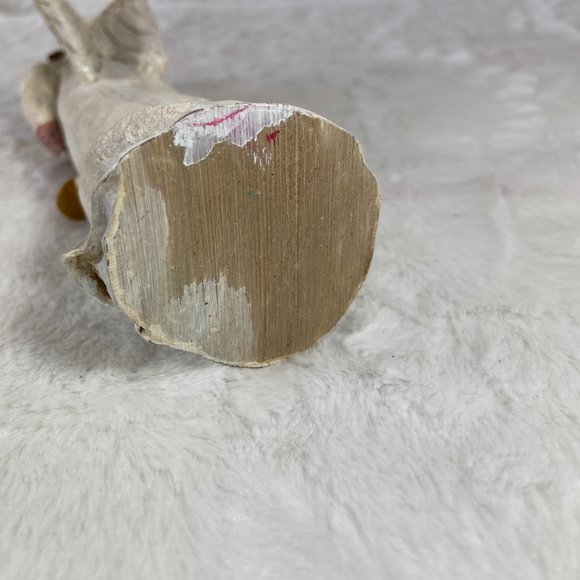 TNT 1993 Item 3531 Painted finished Pecan Resin Angel with Horn - Picture 7 of 10